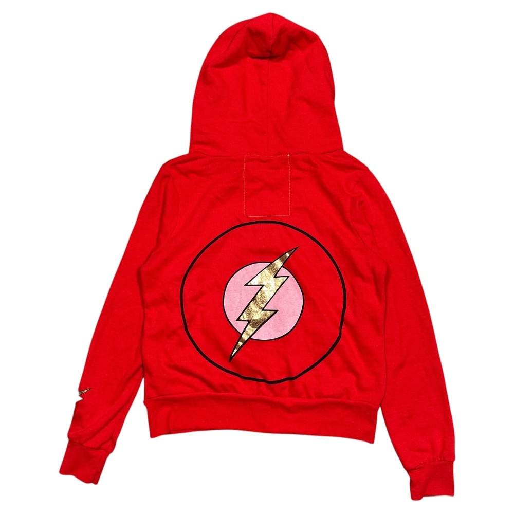 Aviator Nation x The Flash DC Comics Movie Promo Full Zip Red Hoodie Womens XS